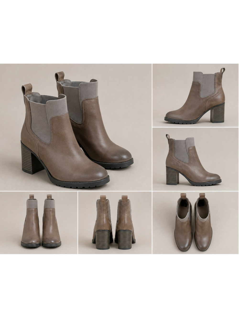 Women's Clarks Brown Leather Ankle Boots & Booties Size 6 Summer Sale